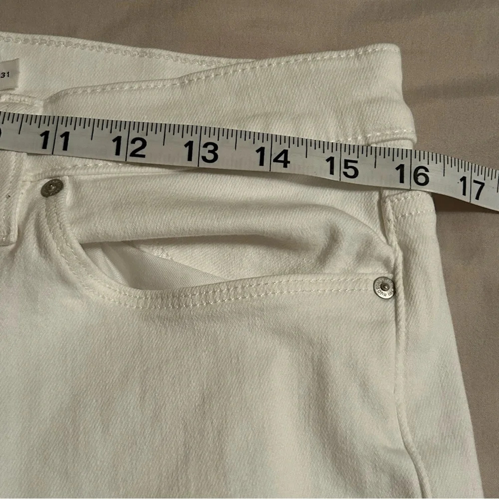 Hudson High Rise Barbara Super Skinny Jeans White Women’s 31 Stretch Comfort - Picture 9 of 13